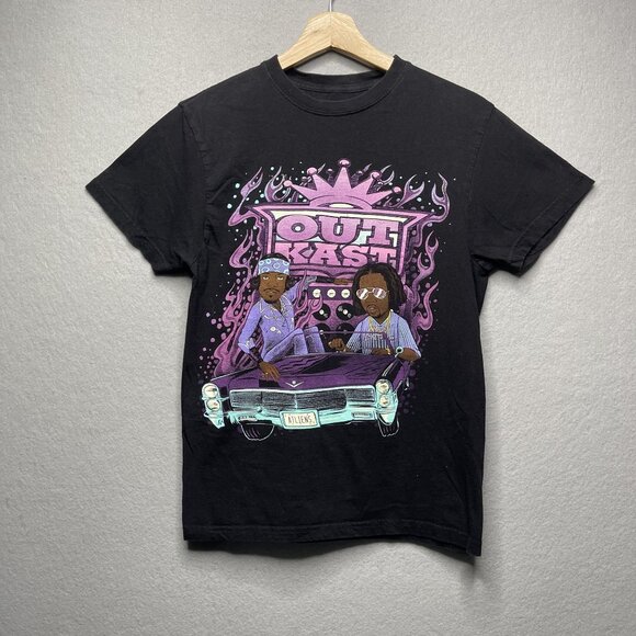 Outkast ATLIENS Black Graphic T Shirt Music Band Size Small - Picture 1 of 5
